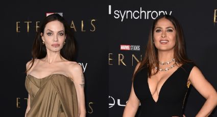 Angelina Jolie y Salma Hayek DESLUMBRAN en la alfombra roja de 'The Eternals'