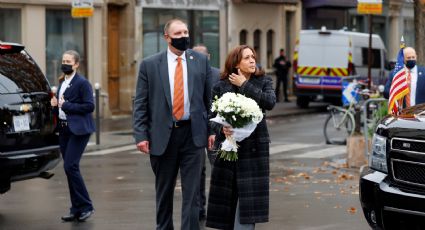 Kamala Harris concluye viaje a Francia con flores para víctimas de los atentados de 2015