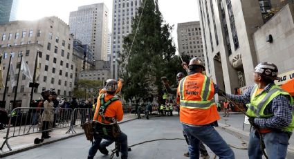 ¡Llegó la NAVIDAD! Rockefeller Center instala tradicional ÁRBOL en Nueva York: FOTOS