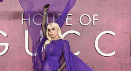 ¡Lady Gaga se roba el SHOW! Hace espectacular entrada con vestido transparente en premier de 'House of Gucci'