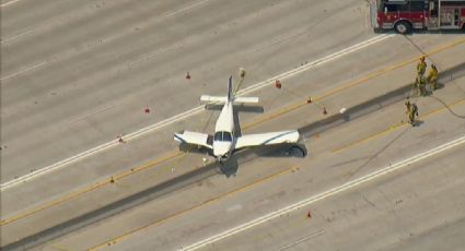 ¡De película! Avioneta hace aterrizaje de emergencia en una autopista de San Diego: FOTOS