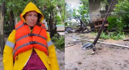 Alessandra Rosaldo quedó atrapada durante el paso del huracán Nora y así reaccionó: FOTOS
