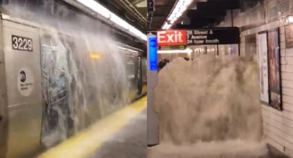 Prohibido viajar en Metro; cascadas e inundaciones en NY cierran estaciones