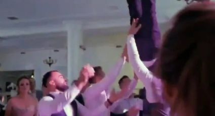 Un novio casi queda paralítico tras ser lanzado por sus amigos en pleno día de su boda: VIDEO
