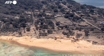 FUERTES IMÁGENES: Así destruyó el tsunami, por explosión de volcán, una isla en Tonga
