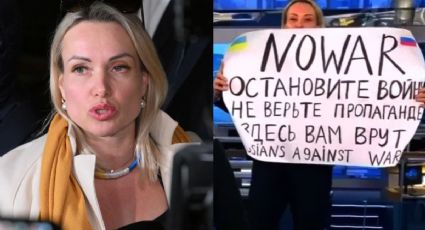 Huye de Rusia la periodista que protestó contra la guerra en Ucrania durante noticiero en vivo: "Me persiguen por decir la verdad"