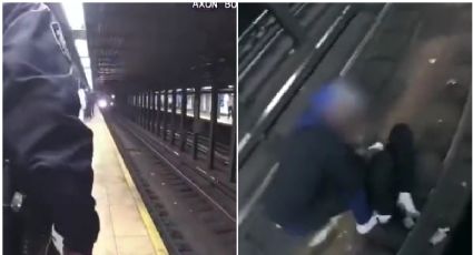 ¡Héroes! Policías rescatan a hombre que cayó a las vías del metro en Nueva York | Video
