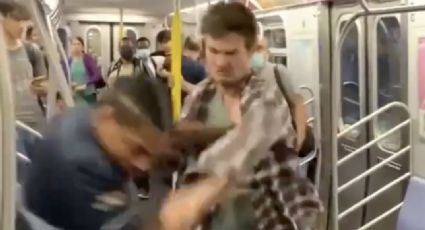 Video captura violenta pelea de pasajeros en el metro de NY