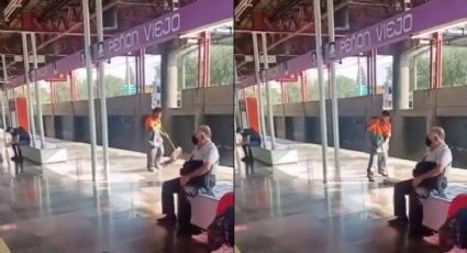 Conserje trapea en el metro al ritmo de 'Tiempo de vals' de Chayanne y su baile se hace viral: VIDEO