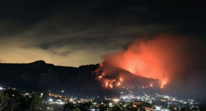 Incendio en Tepoztlán: Controlan 20% del fuego y hay un detenido