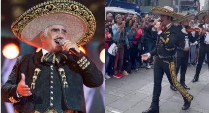 Pablo Montero imita a Vicente Fernández y desata la locura en el Times Square de Nueva York: VIDEO