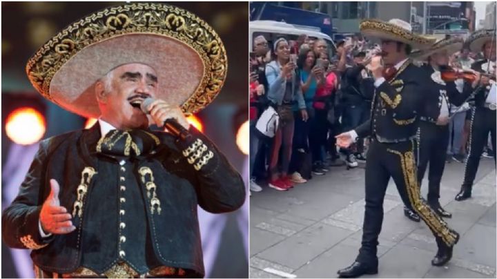 Pablo Montero imita a Vicente Fernández y desata la locura en el Times Square de Nueva York: VIDEO