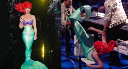¡Qué vergüenza! Katy Perry se da tremendo golpe disfrazada de Ariel, de la “sirenita”: VIDEO