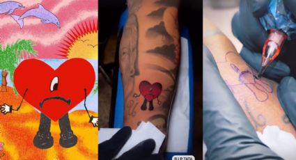 Bad Bunny: Cientos de fans hacen fila para realizarse tatuaje del corazón “Un verano sin ti”