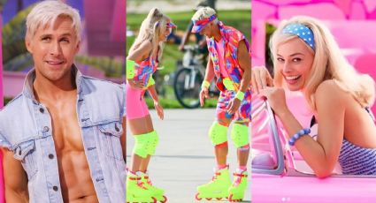 Margot Robbie y Ryan Gosling lucen ADORABLES patinando como ‘Barbie’ y ‘Ken’: FOTOS