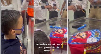 ¡Solo en México! Así detuvieron a un niño en el aeropuerto por llevar dos pistolas de juguete: VIDEO