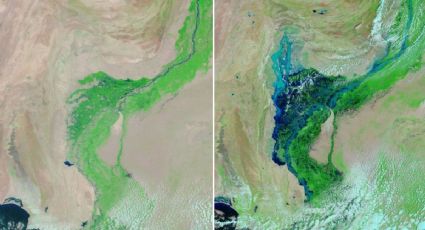 Pakistán bajo el agua: imágenes de la NASA muestran el antes y el después de las inundaciones