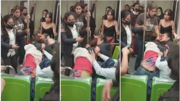 VIDEO: Mujer termina ensangrentada tras brutal PELEA en el Metro