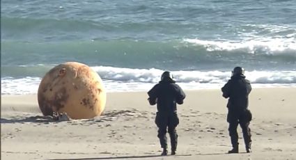 Misteriosa bola metálica aparece en playas de Japón; esto se sabe | FOTO