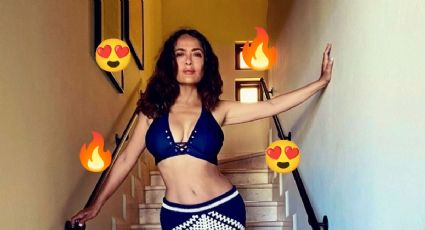 Salma Hayek paraliza las redes en entallado bikini negro y presume cuerpazo a los 57 años | FOTOS