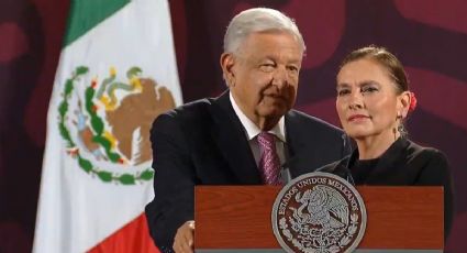 Beatriz Gutiérrez Müller hace aparición especial en La Mañanera junto a AMLO para despedirse