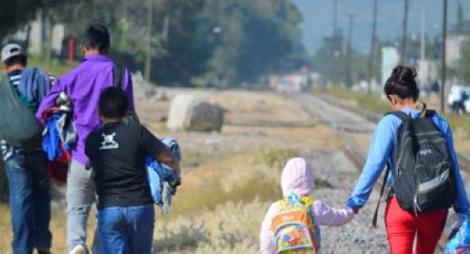 Migrantes se enfrentan a la Guardia Nacional, en Chiapas