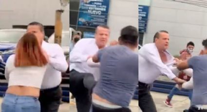 Captan pelea de Alfredo Adame contra mujer; él terminó en el suelo 2 veces (VIDEO)