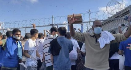 Cierran puente internacional Gateway por protesta de migrantes venezolanos deportados