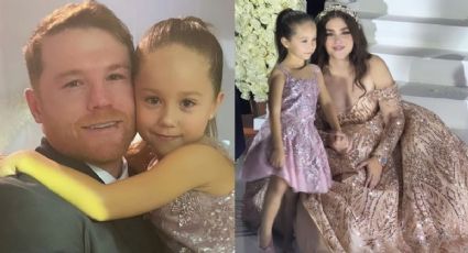 Hija menor del 'Canelo' Álvarez le robó protagonismo a su hermana Emily en sus XV años; así fue el tierno momento