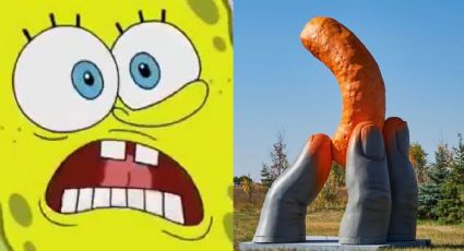 ¡¿Qué es eso?! Ciudad en Canadá inaugura estatua gigante de un ¿Cheeto? | FOTOS