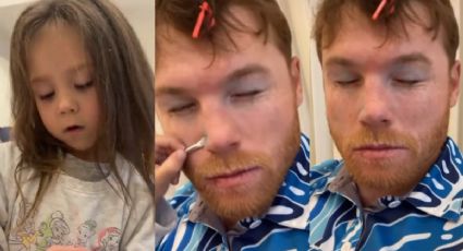 ¡Morimos de ternura! Canelo Álvarez se dejó maquillar y pintar las uñas por su hija: VIDEO