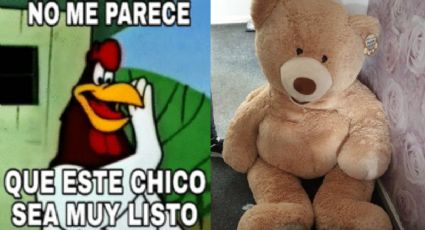 Ladrón se ocultó en oso de peluche gigante para huir de la policía, pero notaron que "respiraba"