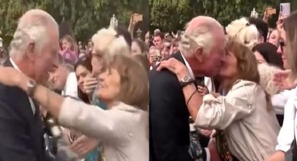 ¡Atrevida! Mujer rompe el protocolo y besa al rey Carlos III a su llegada al Palacio de Buckingham: Video