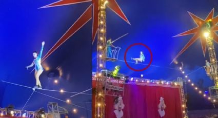 Acróbata sufre terrible caída durante rutina de circo y se vuelve viral | VIDEO