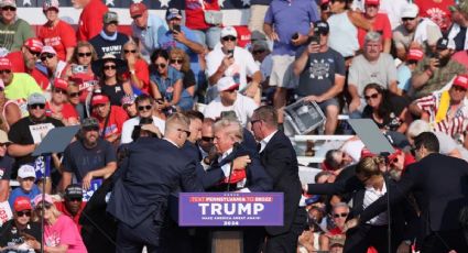 Muy cerca de morir; FOTO capta momento que bala pasa muy cerca de la cabeza de Donald Trump